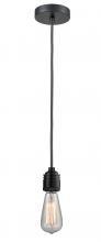 Innovations Lighting 100BK-10GY-2BK - Winchester - 1 Light - 2 inch - Matte Black - Cord hung - Mini Pendant