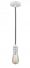 Innovations Lighting 100W-10BR-5W - Gatsby - 1 Light - 2 inch - White - Cord hung - Mini Pendant