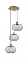 Innovations Lighting 113B-3P-AB-G247 - Gorham - 3 Light - 16 inch - Antique Brass - Cord Hung - Multi Pendant