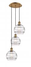 Innovations Lighting 113B-3P-BB-G556-8CL - Rochester - 3 Light - 15 inch - Brushed Brass - Cord hung - Multi Pendant