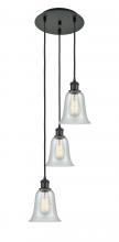 Innovations Lighting 113B-3P-BK-G2812 - Hanover - 3 Light - 13 inch - Matte Black - Cord Hung - Multi Pendant