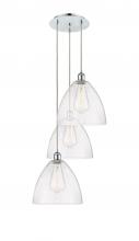 Innovations Lighting 113B-3P-PC-GBD-124 - Bristol - 3 Light - 19 inch - Polished Chrome - Cord Hung - Multi Pendant