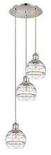 Innovations Lighting 113B-3P-PN-G556-6CL - Rochester - 3 Light - 12 inch - Polished Nickel - Cord hung - Multi Pendant