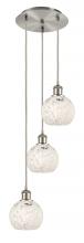 Innovations Lighting 113B-3P-SN-G1216-6WM - White Mouchette - 3 Light - 13 inch - Brushed Satin Nickel - Cord Hung - Multi Pendant