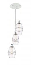 Innovations Lighting 113B-3P-WPC-G557-6CL - Vaz - 3 Light - 12 inch - White Polished Chrome - Cord Hung - Multi Pendant