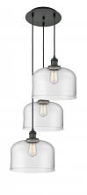 Innovations Lighting 113F-3P-BK-G72-L - Cone - 3 Light - 18 inch - Matte Black - Cord hung - Multi Pendant