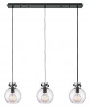 Innovations Lighting 123-410-1PS-BK-G410-8SDY - Newton Sphere - 3 Light - 40 inch - Matte Black - Cord hung - Linear Pendant