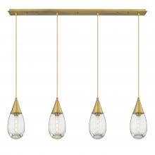 Innovations Lighting 124-450-1P-BB-G450-6CL - Malone - 4 Light - 50 inch - Brushed Brass - Linear Pendant