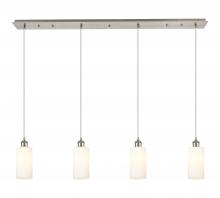 Innovations Lighting 124B-4P-SN-G434-7WH - Crown Point - 4 Light - 49 inch - Brushed Satin Nickel - Linear Pendant