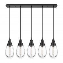 Innovations Lighting 125-450-1P-BK-G450-6CL - Malone - 5 Light - 38 inch - Matte Black - Linear Pendant