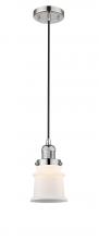 Innovations Lighting 201C-PN-G181S - Canton - 1 Light - 5 inch - Polished Nickel - Cord hung - Mini Pendant