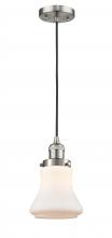 Innovations Lighting 201C-SN-G191 - Bellmont - 1 Light - 6 inch - Brushed Satin Nickel - Cord hung - Mini Pendant