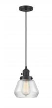 Innovations Lighting 201CSW-BK-G172 - Fulton - 1 Light - 7 inch - Matte Black - Cord hung - Mini Pendant