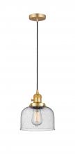 Innovations Lighting 201CSW-SG-G74 - Bell - 1 Light - 8 inch - Satin Gold - Cord hung - Mini Pendant