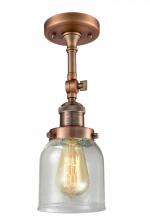 Innovations Lighting 201F-AC-G54 - Bell - 1 Light - 5 inch - Antique Copper - Semi-Flush Mount