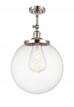 Innovations Lighting 201F-PN-G202-14 - Beacon - 1 Light - 14 inch - Polished Nickel - Semi-Flush Mount