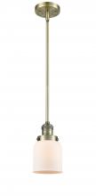 Innovations Lighting 201S-AB-G51-LED - Bell - 1 Light - 5 inch - Antique Brass - Stem Hung - Mini Pendant