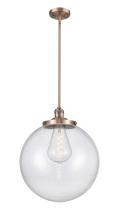 Innovations Lighting 201S-AC-G204-16 - Beacon - 1 Light - 16 inch - Antique Copper - Stem Hung - Pendant