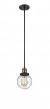 Innovations Lighting 201S-BAB-G204-6-LED - Beacon - 1 Light - 6 inch - Black Antique Brass - Stem Hung - Mini Pendant