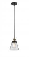 Innovations Lighting 201S-BAB-G62-LED - Cone - 1 Light - 6 inch - Black Antique Brass - Stem Hung - Mini Pendant