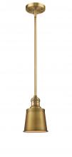 Innovations Lighting 201S-BB-M9-BB-LED - Addison - 1 Light - 5 inch - Brushed Brass - Stem Hung - Mini Pendant