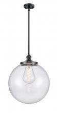 Innovations Lighting 201S-BK-G204-16 - Beacon - 1 Light - 16 inch - Matte Black - Stem Hung - Pendant