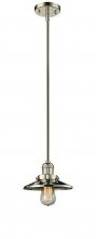 Innovations Lighting 201S-PN-M1-LED - Railroad - 1 Light - 8 inch - Polished Nickel - Stem Hung - Mini Pendant