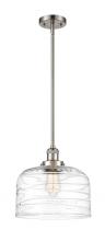 Innovations Lighting 201S-SN-G713-L - Bell - 1 Light - 12 inch - Brushed Satin Nickel - Stem Hung - Mini Pendant