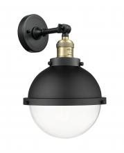 Innovations Lighting 203-BAB-HFS-82-BK - Hampden - 1 Light - 9 inch - Black Antique Brass - Sconce