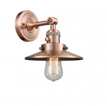 Innovations Lighting 203SW-AC-M3-LED - Railroad - 1 Light - 8 inch - Antique Copper - Sconce