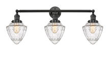 Innovations Lighting 205-BK-G664-7 - Bullet - 3 Light - 34 inch - Matte Black - Bath Vanity Light