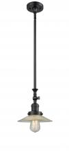 Innovations Lighting 206-BK-G2 - Halophane - 1 Light - 9 inch - Matte Black - Stem Hung - Mini Pendant