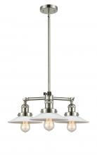 Innovations Lighting 207-PN-G1 - Halophane - 3 Light - 22 inch - Polished Nickel - Stem Hung - Chandelier