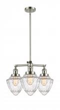 Innovations Lighting 207-PN-G664-7 - Bullet - 3 Light - 20 inch - Polished Nickel - Stem Hung - Chandelier