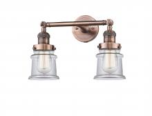 Innovations Lighting 208-AC-G182S - Canton - 2 Light - 17 inch - Antique Copper - Bath Vanity Light