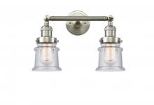 Innovations Lighting 208-SN-G184S - Canton - 2 Light - 17 inch - Brushed Satin Nickel - Bath Vanity Light