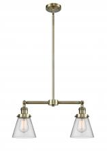 Innovations Lighting 209-AB-G62 - Cone - 2 Light - 21 inch - Antique Brass - Stem Hung - Island Light