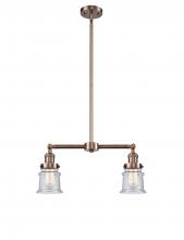 Innovations Lighting 209-AC-G184S - Canton - 2 Light - 21 inch - Antique Copper - Stem Hung - Island Light