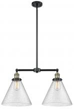 Innovations Lighting 209-BAB-G44-L - Cone - 2 Light - 21 inch - Black Antique Brass - Stem Hung - Island Light