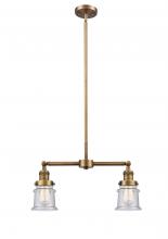 Innovations Lighting 209-BB-G184S - Canton - 2 Light - 21 inch - Brushed Brass - Stem Hung - Island Light