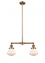 Innovations Lighting 209-BB-G321 - Olean - 2 Light - 22 inch - Brushed Brass - Stem Hung - Island Light