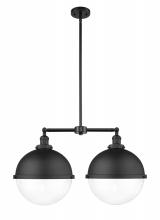 Innovations Lighting 209-BK-HFS-122-BK - Hampden - 2 Light - 18 inch - Matte Black - Stem Hung - Island Light