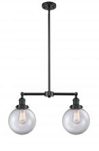 Innovations Lighting 209-OB-G202-8 - Beacon - 2 Light - 25 inch - Oil Rubbed Bronze - Stem Hung - Island Light