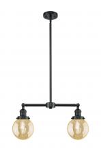 Innovations Lighting 209-OB-G208-6 - Beacon - 2 Light - 23 inch - Oil Rubbed Bronze - Stem Hung - Island Light