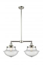 Innovations Lighting 209-PN-G544 - Oxford - 2 Light - 25 inch - Polished Nickel - Stem Hung - Island Light