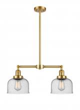 Innovations Lighting 209-SG-G74 - Bell - 2 Light - 21 inch - Satin Gold - Stem Hung - Island Light