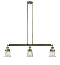 Innovations Lighting 213-AB-G182S - Canton - 3 Light - 39 inch - Antique Brass - Stem Hung - Island Light