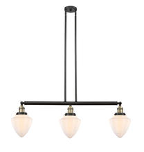 Innovations Lighting 213-BAB-G661-7 - Bullet - 3 Light - 38 inch - Black Antique Brass - Stem Hung - Island Light