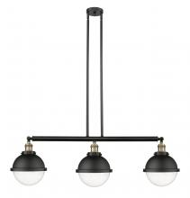 Innovations Lighting 213-BAB-HFS-84-BK - Hampden - 3 Light - 42 inch - Black Antique Brass - Stem Hung - Island Light