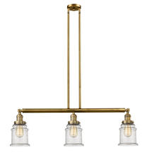 Innovations Lighting 213-BB-G184 - Canton - 3 Light - 39 inch - Brushed Brass - Stem Hung - Island Light